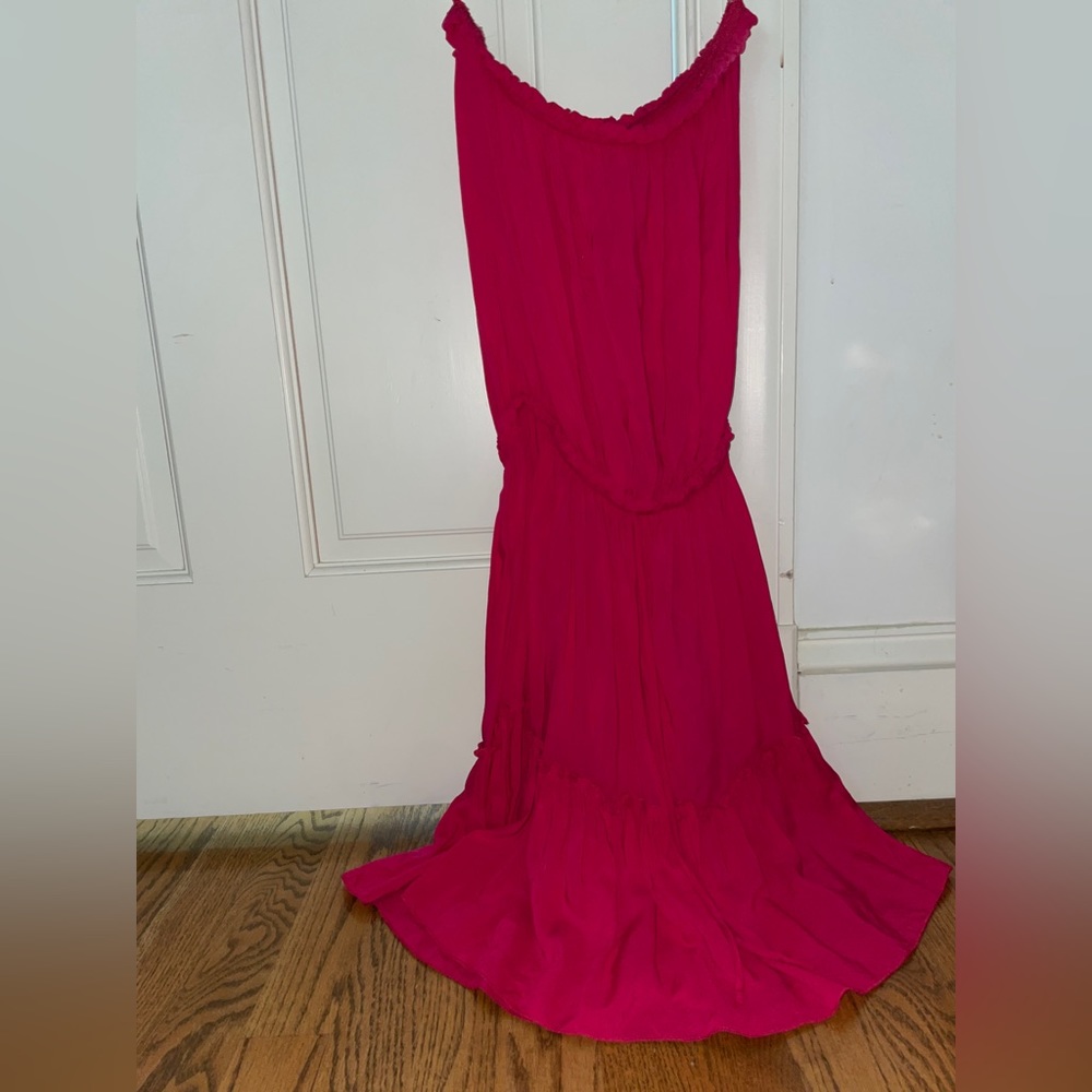 Juniper Blu pink strapless dress/coverup